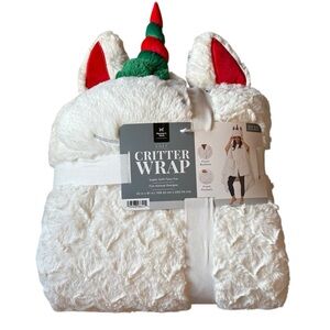 Member’s Mark Christmas Unicorn‎ Critter Wrap NWT One Size